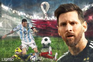 Tranh cầu thủ Messi đẹp ấn tượng treo trang trí