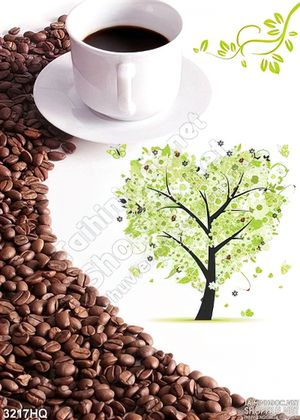 Tranh cà phê và cây trang trí