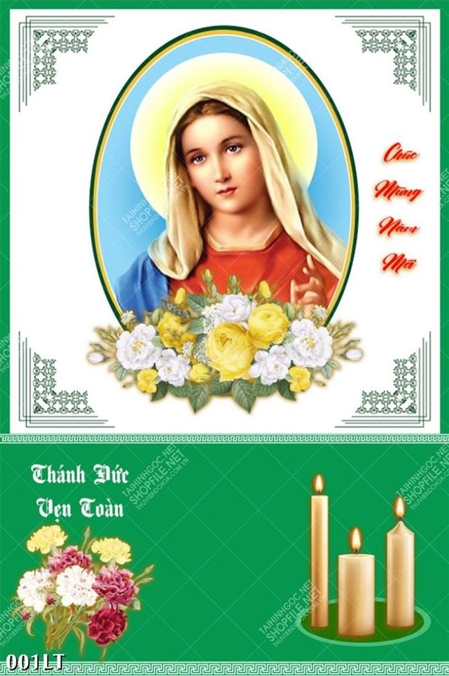 Tranh lịch đức mẹ Maria treo tường