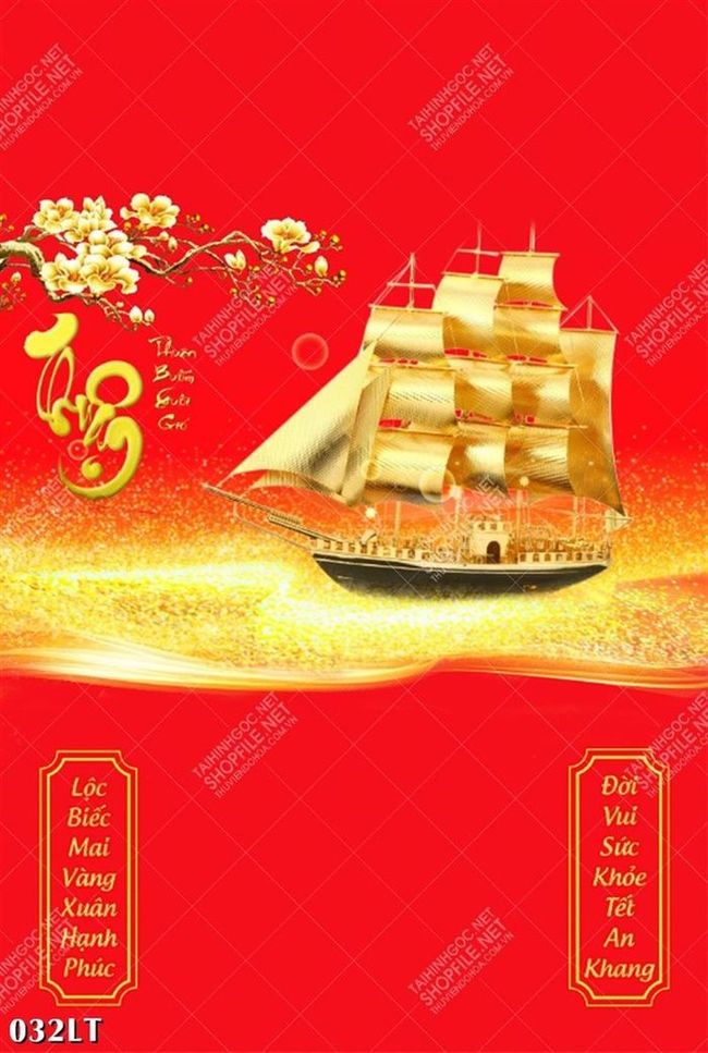 Tranh lịch thuyền buồm vàng mang thuận lợi cho công việc