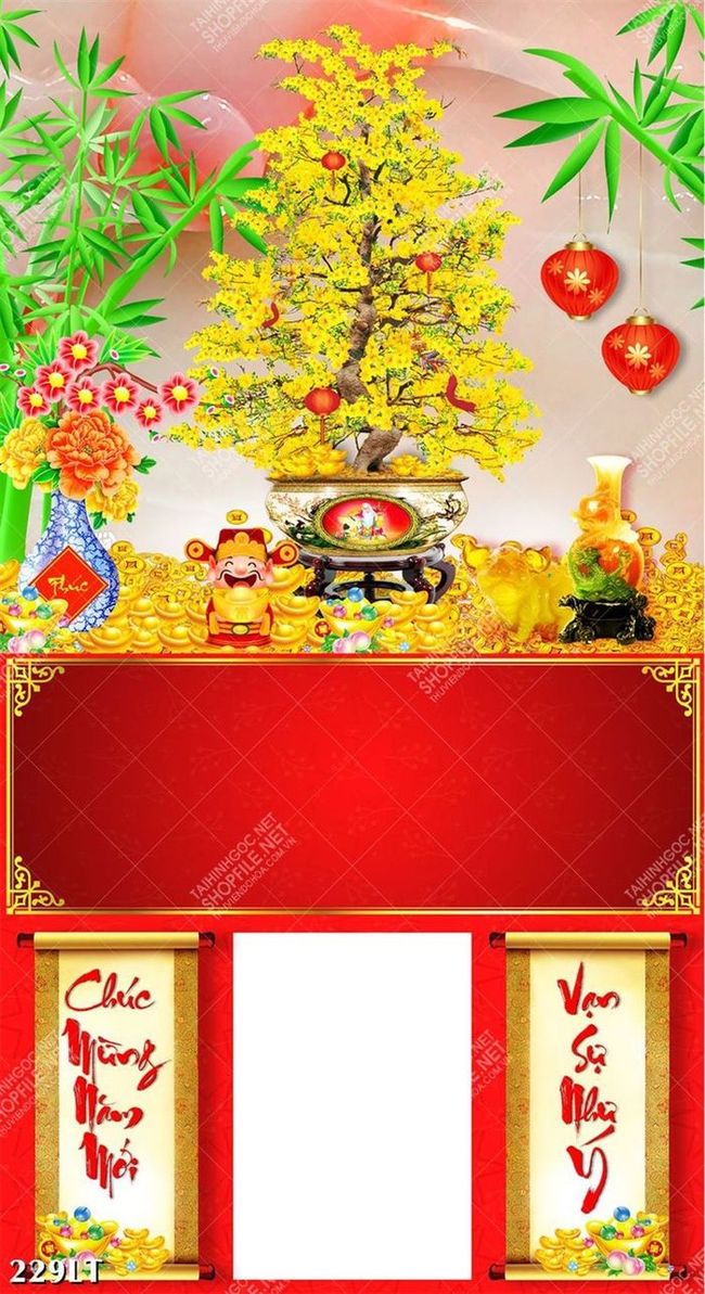 Download miễn phí tranh lịch chậu cây bonsai chào năm mới