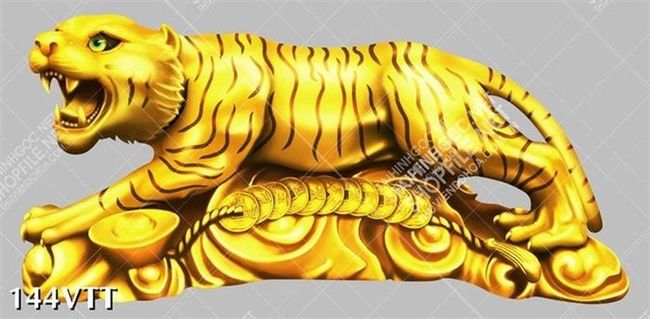 File in Tranh linh vật hổ mạ vàng nhâm dần 2022