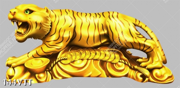 Tranh linh vật hổ mạ vàng nhâm dần 2022