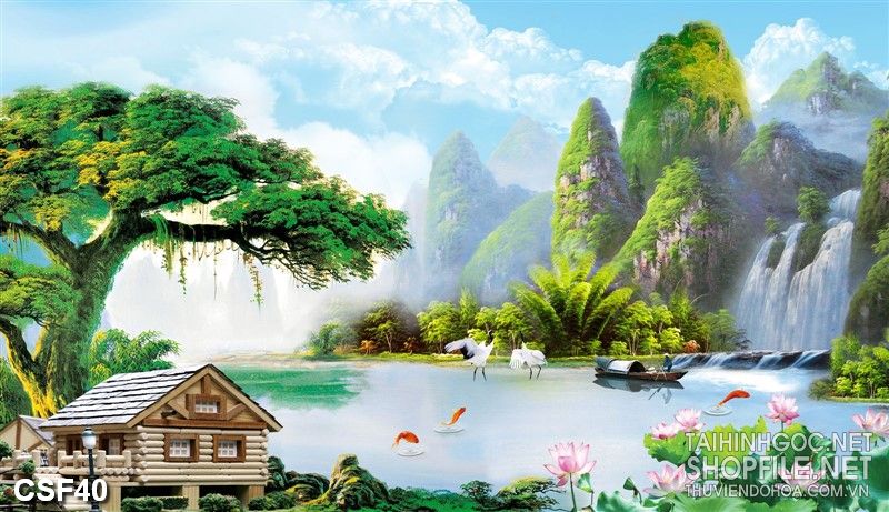 Tranh phong thủy 3d trang trí sang trọng