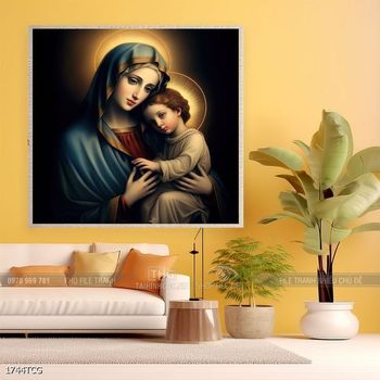 File tranh công giáo decor trang trí tường phòng thờ