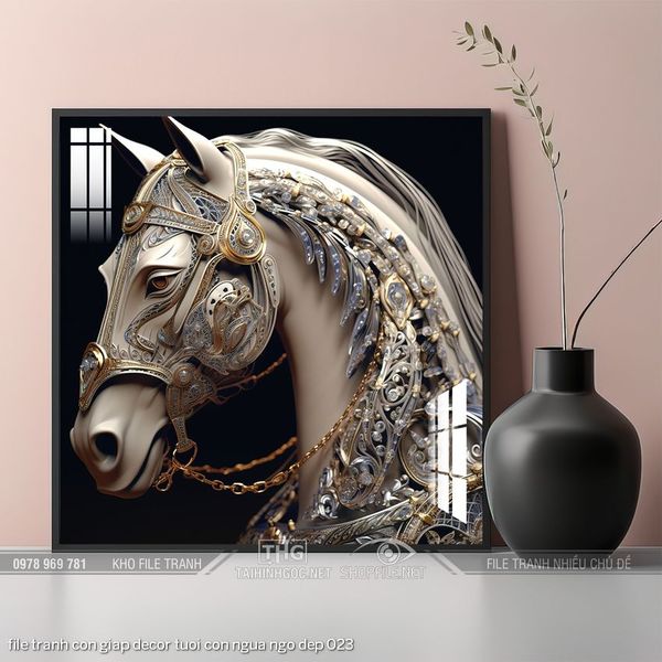 file tranh con giap decor tuoi con ngua ngo dep 023