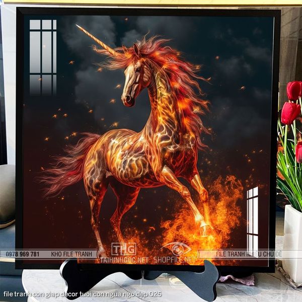 file tranh con giap decor tuoi con ngua ngo dep 026