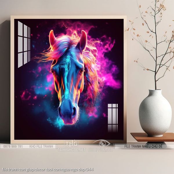 file tranh con giap decor tuoi con ngua ngo dep 044