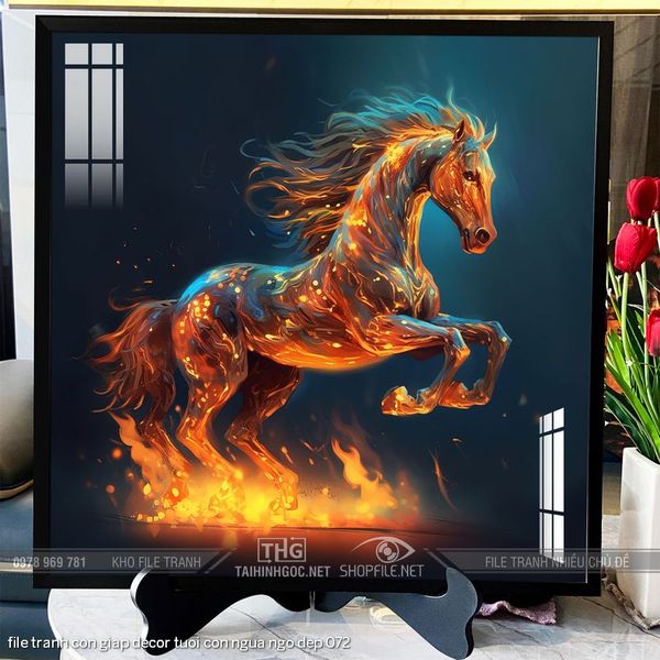 file tranh con giap decor tuoi con ngua ngo dep 072