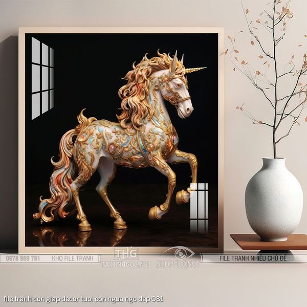 file tranh con giap decor tuoi con ngua ngo dep 081