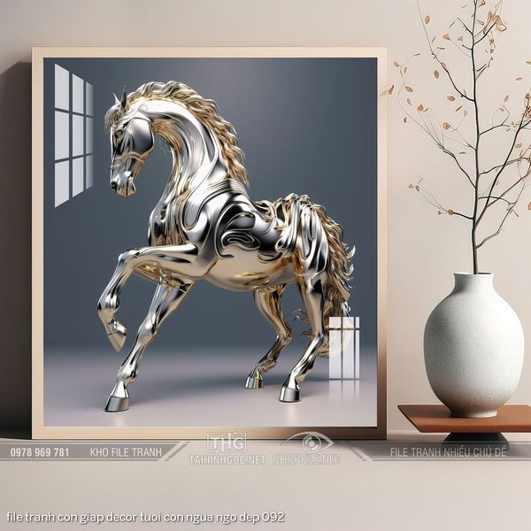 file tranh con giap decor tuoi con ngua ngo dep 092
