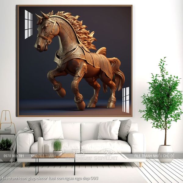file tranh con giap decor tuoi con ngua ngo dep 093
