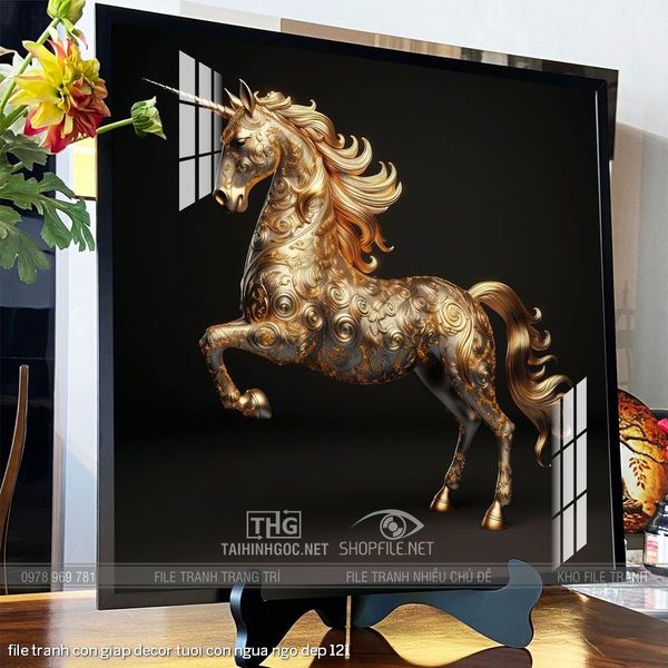 file tranh con giap decor tuoi con ngua ngo dep 121
