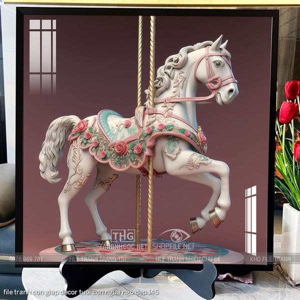 file tranh con giap decor tuoi con ngua ngo dep 145