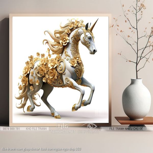 file tranh con giap decor tuoi con ngua ngo dep 153