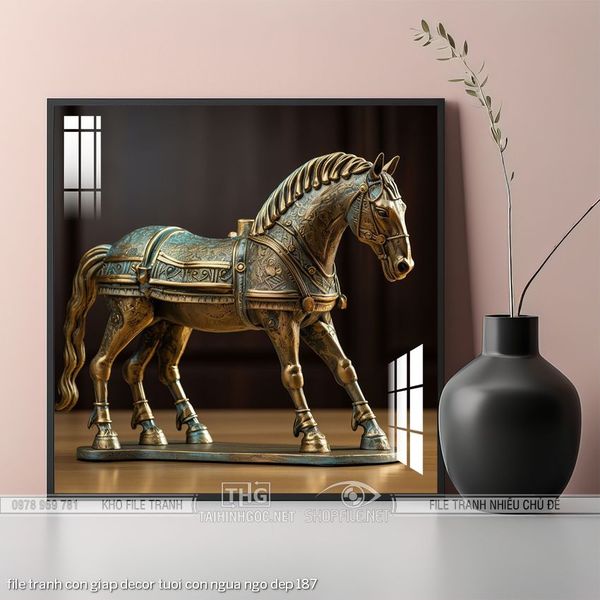 file tranh con giap decor tuoi con ngua ngo dep 187
