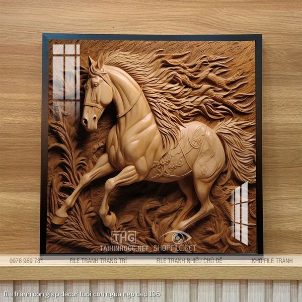 file tranh con giap decor tuoi con ngua ngo dep 196