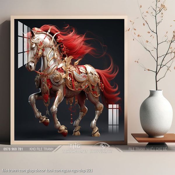 file tranh con giap decor tuoi con ngua ngo dep 221