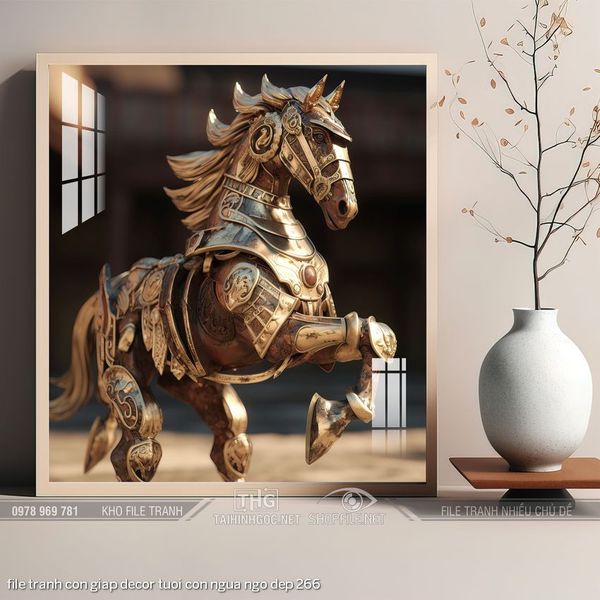 file tranh con giap decor tuoi con ngua ngo dep 266