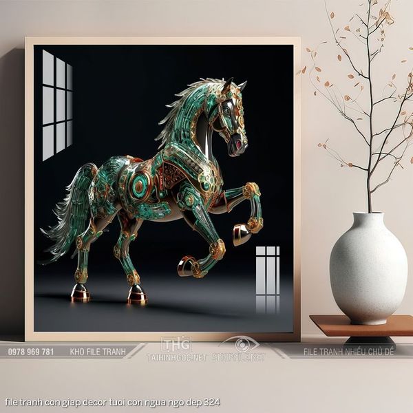 file tranh con giap decor tuoi con ngua ngo dep 324
