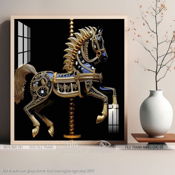 file tranh con giap decor tuoi con ngua ngo dep 360