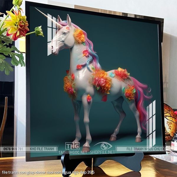 file tranh con giap decor tuoi con ngua ngo dep 395