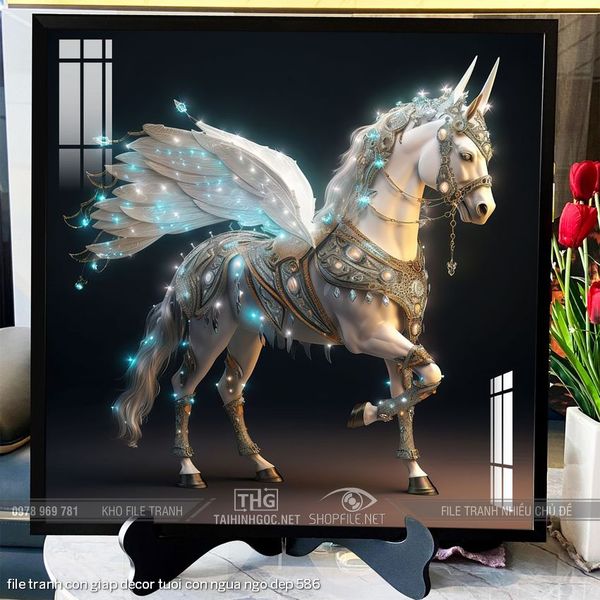 file tranh con giap decor tuoi con ngua ngo dep 586
