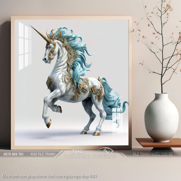 file tranh con giap decor tuoi con ngua ngo dep 683