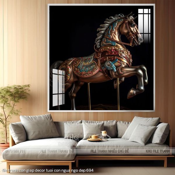 file tranh con giap decor tuoi con ngua ngo dep 694