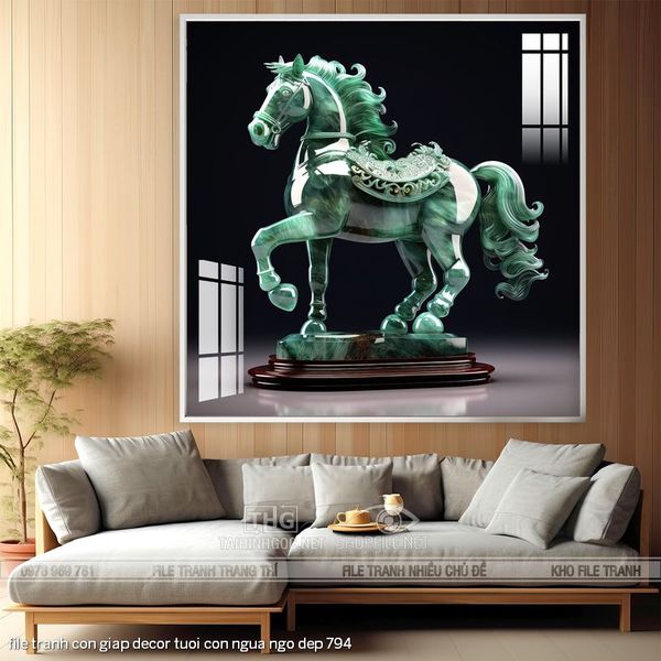 file tranh con giap decor tuoi con ngua ngo dep 794