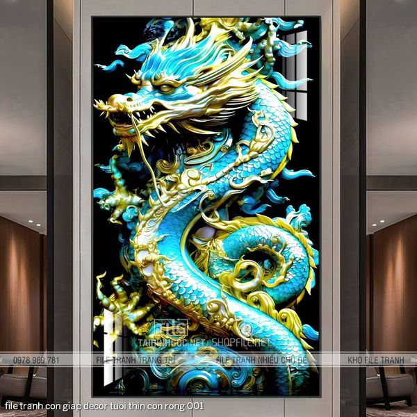 file tranh con giap decor tuoi thin con rong 001