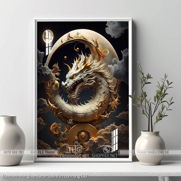 file tranh con giap decor tuoi thin con rong 017