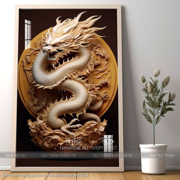 file tranh con giap decor tuoi thin con rong 039