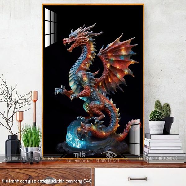 file tranh con giap decor tuoi thin con rong 040