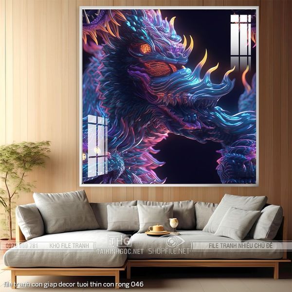 file tranh con giap decor tuoi thin con rong 046