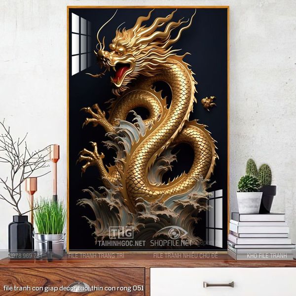 file tranh con giap decor tuoi thin con rong 051