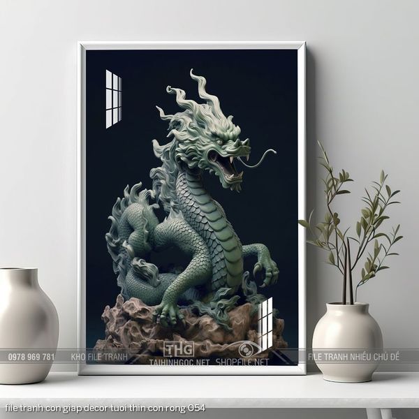 file tranh con giap decor tuoi thin con rong 054
