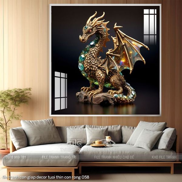 file tranh con giap decor tuoi thin con rong 058