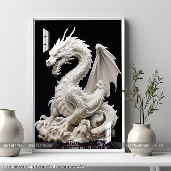 file tranh con giap decor tuoi thin con rong 085