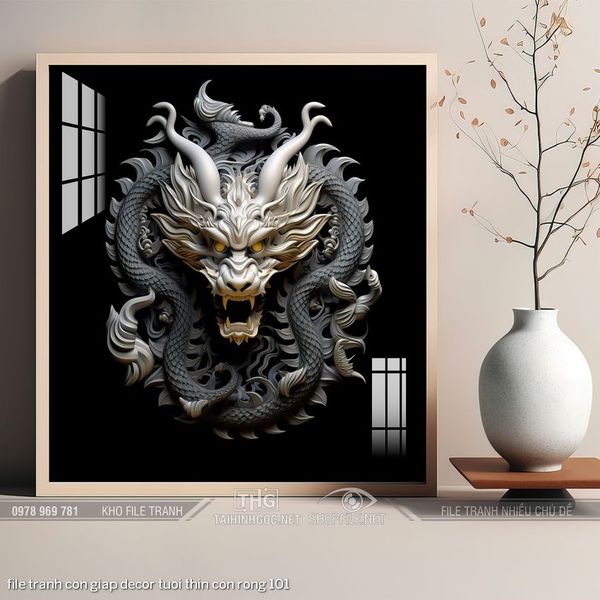 file tranh con giap decor tuoi thin con rong 101
