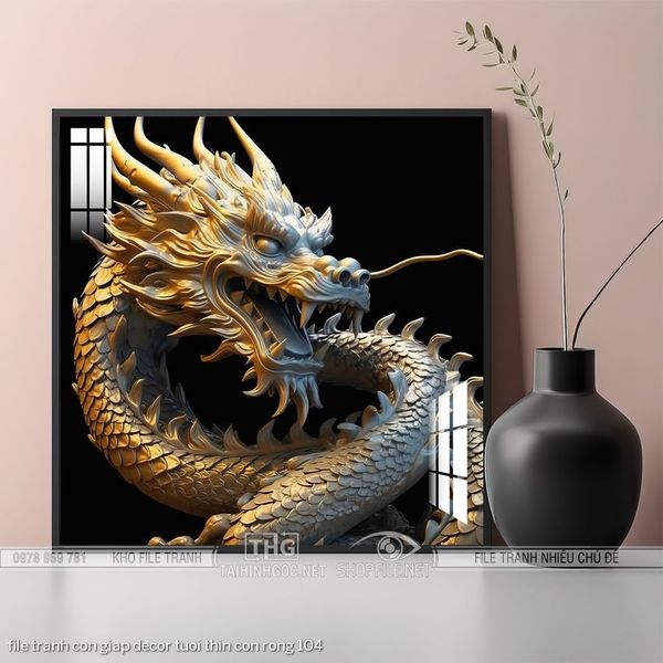 file tranh con giap decor tuoi thin con rong 104
