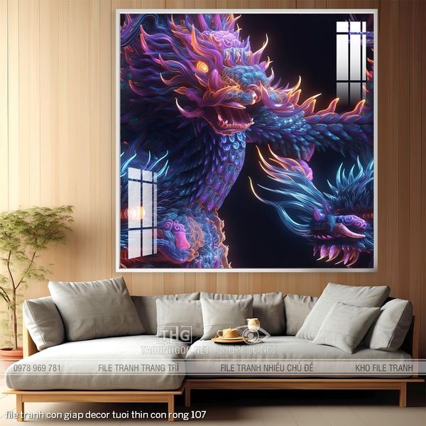 file tranh con giap decor tuoi thin con rong 107
