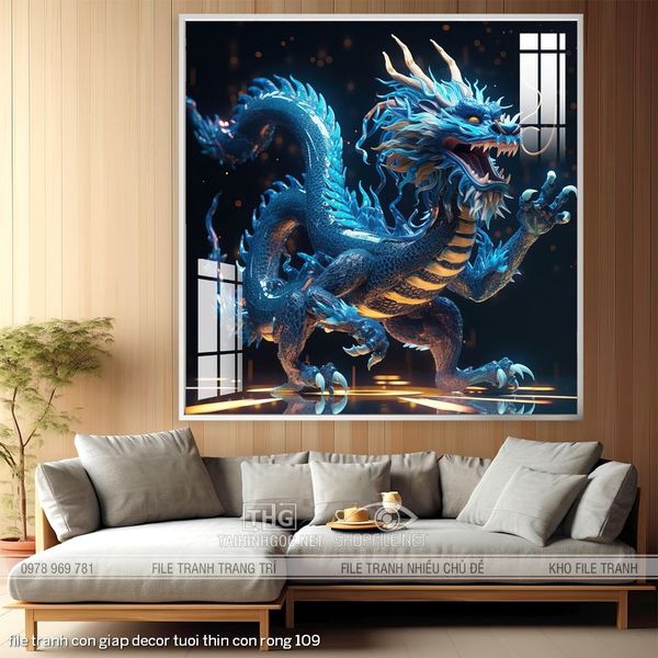 file tranh con giap decor tuoi thin con rong 109