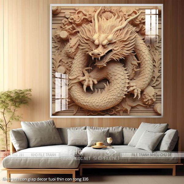 file tranh con giap decor tuoi thin con rong 116
