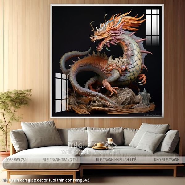 file tranh con giap decor tuoi thin con rong 143
