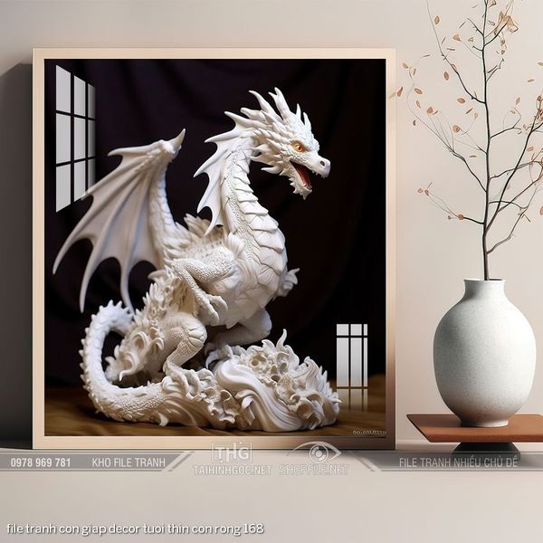 file tranh con giap decor tuoi thin con rong 168