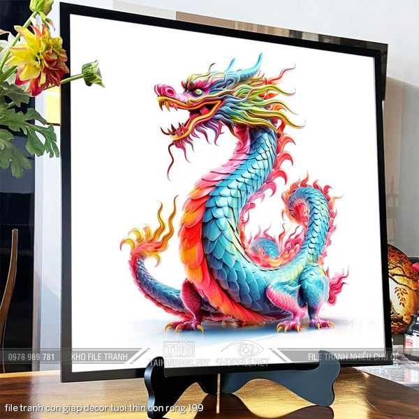 file tranh con giap decor tuoi thin con rong 199