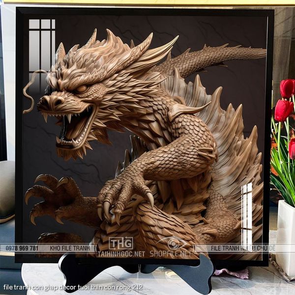 file tranh con giap decor tuoi thin con rong 212