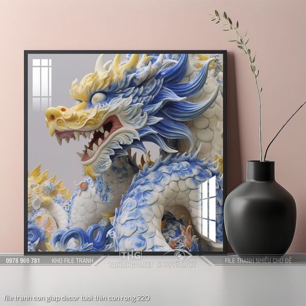 file tranh con giap decor tuoi thin con rong 220