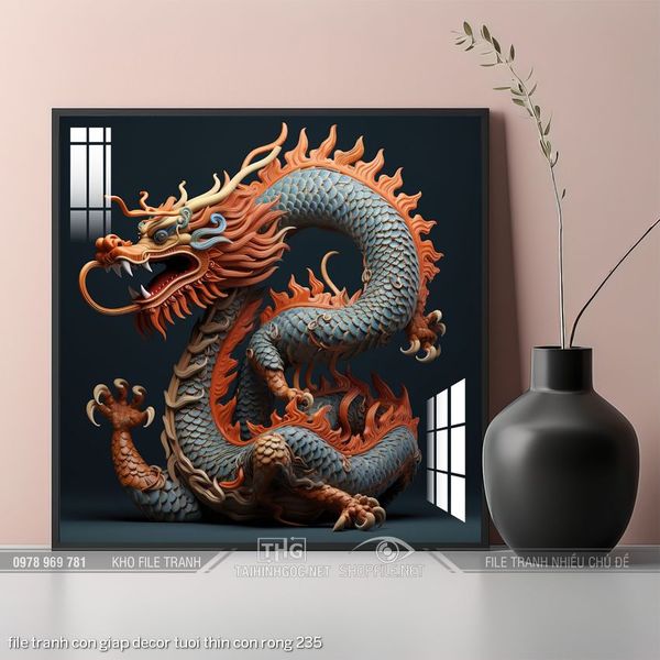 file tranh con giap decor tuoi thin con rong 235